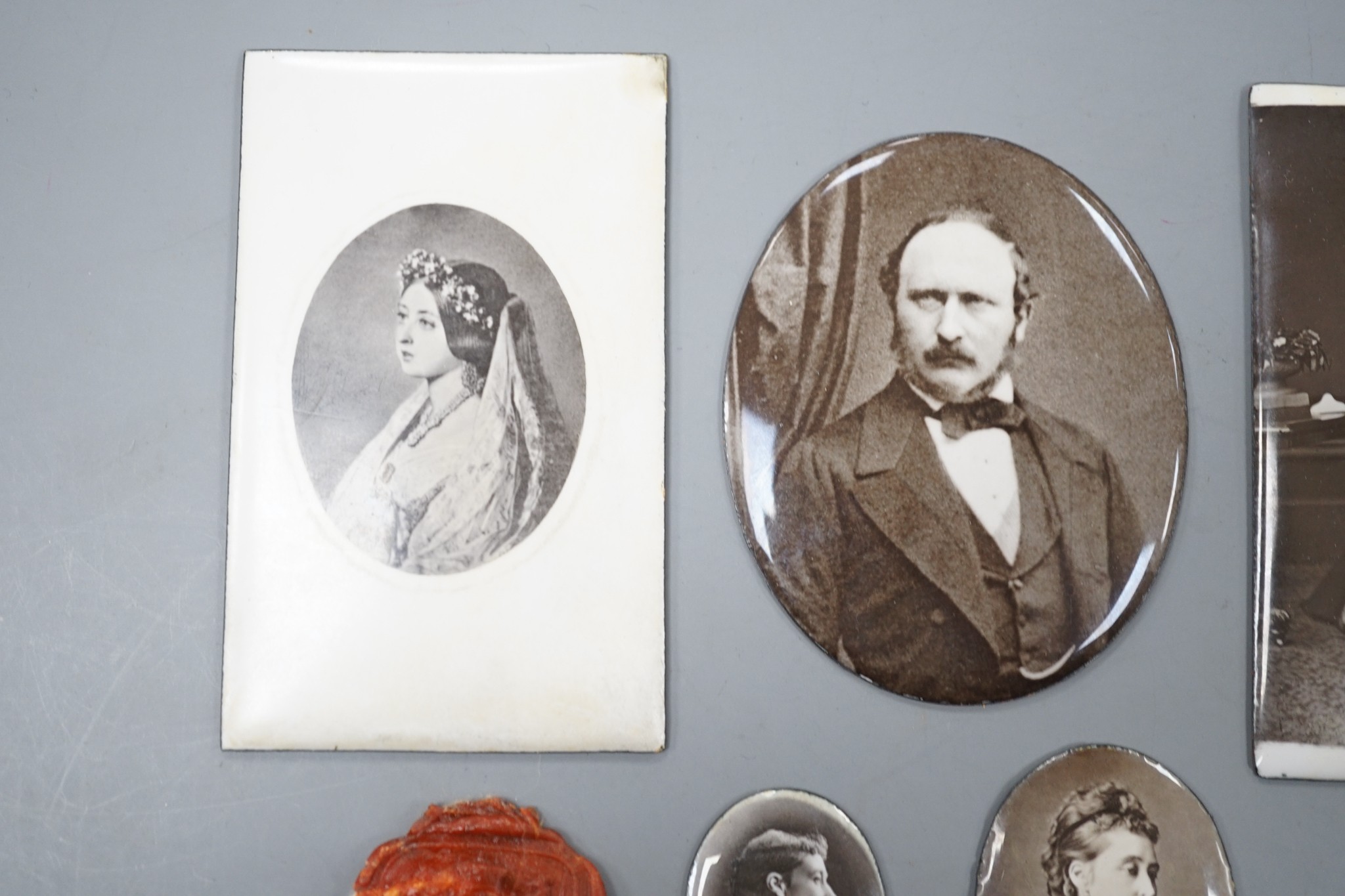 Five Victorian Royal Family photographic miniature enamelled plaques by Alexander Lamont Henderson (1838-1907)